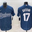 Men's Shohei Ohtani #17 Los Angeles Dodgers Home Player Jersey Royal Stripe