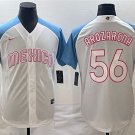 Mexico Uniform 56 Randy Arozarena Jerseys White Blue 2023 World Baseball Classic Shirt