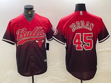 Michael Jordan #45 Chicago Bulls Stitched Jersey Scarlet