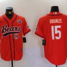 Rome Odunze #15 Chicago Bears Stitched Jersey Orange