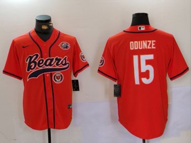 Rome Odunze #15 Chicago Bears Stitched Jersey Orange