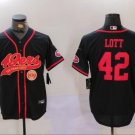 Ronnie Lott #42 San Francisco 49ers Stitched Jersey Black