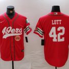 Ronnie Lott #42 San Francisco 49ers Stitched Jersey Scarlet