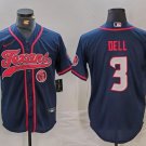 Tank Dell #3 Houston Texans Stitched Jersey Navy