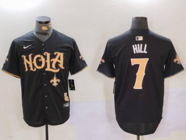 Taysom Hill #7 New Orleans Saints Stitched Jersey Black