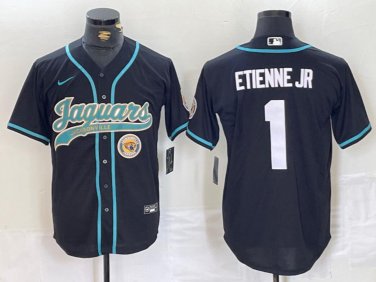 Travis Etienne #1 Jacksonville Jaguars Stitched Jersey Black