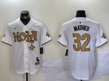 Tyrann Mathieu #32 New Orleans Saints Stitched Jersey White