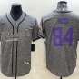 Vikings Uniform #84 Randy Moss Jerseys Grey Baseball CoolBase Shirts