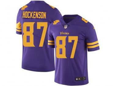 Vikings Uniform #87 T.J. Hockenson Jerseys Alternate Purple Limited Shirts