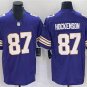 Vikings Uniform #87 T.J. Hockenson Jerseys Purple Classic F.U.S.E. Shirts
