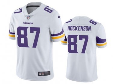 Vikings Uniform #87 T.J. Hockenson Jerseys White Player Game Limited Shirts