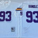 Vikings Uniform #93 John Randle Jersey Vintage White Throwback Mesh Shirts