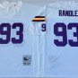 Vikings Uniform #93 John Randle Jersey Vintage White Throwback Mesh Shirts