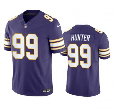 Vikings Uniform #99 Danielle Hunter Jerseys Purple Classic F.U.S.E. Shirts