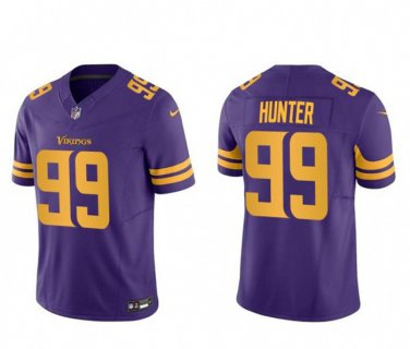 Vikings Uniform #99 Danielle Hunter Jerseys Purple F.U.S.E. Limited Shirts