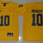 Wolverines Uniform #10 Tom Brady Jerseys Gold College Game Limited Shirts
