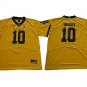 Wolverines Uniform #10 Tom Brady Jerseys Gold College Game Limited Shirts