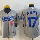 Women's and Youth 大谷翔平 #17 Los Angeles Dodgers Home Player Jersey Gray