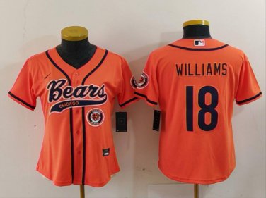 Women's or Youth Caleb Williams #18 Chicago Bears Stitched Jersey Orange