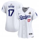 Women's or Youth Shohei Ohtani #17 Los Angeles Dodgers 2024 World Series Home Limited Jersey White