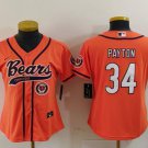 Women's Or Youth Walter Payton #34 Chicago Bears Stitched Jersey Orange