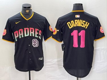 Yu Darvish #11 San Diego Padres Limited Fashion Jersey Black