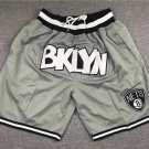 2025 Brooklyn Nets Gray Swingman Throwback Shorts