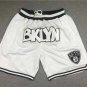 2025 Brooklyn Nets White Swingman Throwback Shorts