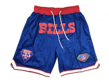 2025 Buffalo Bills Royal 35th Anniversary Throwback Shorts