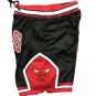 2025 Chicago Bulls Black Red Shorts