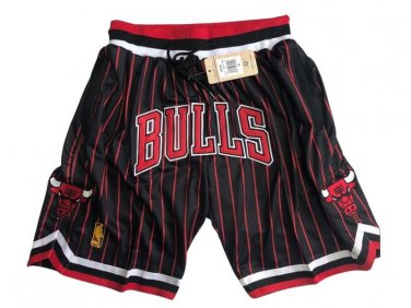 2025 Chicago Bulls Black Stripe &acirc;��BULL&acirc;�� Shorts