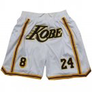 2025 Kobe Bryant 8-24 White Los Angeles Lakers Shorts