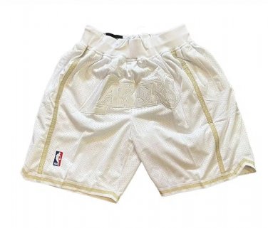 2025 Los Angeles Lakers White MVP Throwback Shorts