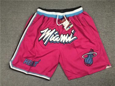 2025 Miami Heat Pink Throwback Shorts
