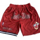 2025 Miami Heat Retro Just Don Style Red Shorts