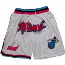 2025 Miami Heat White Throwback Shorts