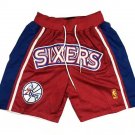 2025 Philadelphia 76ers Hardwood Classics Red Shorts