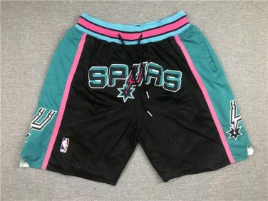 2025 San Antonio Spurs Green Black 90s Shorts