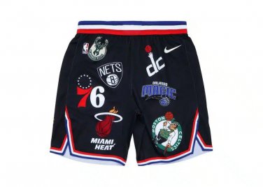 2025 Supreme NBA Teams Logo Shorts Black