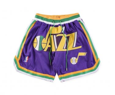 2025 Utah Jazz Throwback Shorts 90s &acirc;�� Retro Basketball Shorts Vintage Classic from 1990s