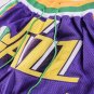 2025 Utah Jazz Throwback Shorts 90s &acirc;�� Retro Basketball Shorts Vintage Classic from 1990s