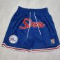 76ers retro color blue pocket ball pants