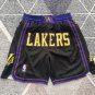 Lakers Black 24 City Edition Pocket Soccer Shorts