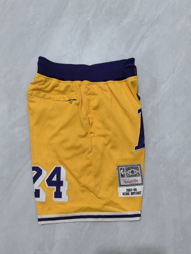 Lakers retro yellow pocket ball pants