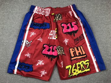 Pocket pants 76 people graffiti red