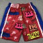 Pocket pants 76 people graffiti red