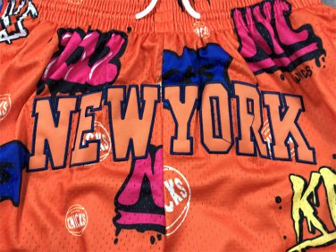 Pocket pants Knicks graffiti orange