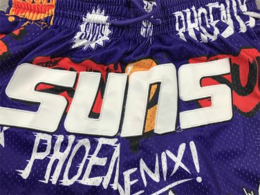 Pocket pants, sun graffiti, purple
