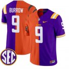 2026 Joe Burrow #9 LSU Tiger Split Vapor V2 All Stitched