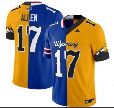 2026 Josh Allen #17 Wyoming Cowboys Split Vapor Stitched